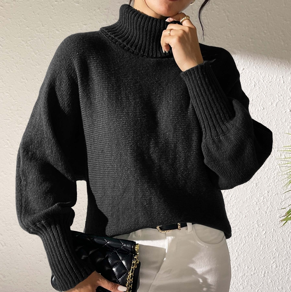 Cloud Nine Batwing Sweater - Black